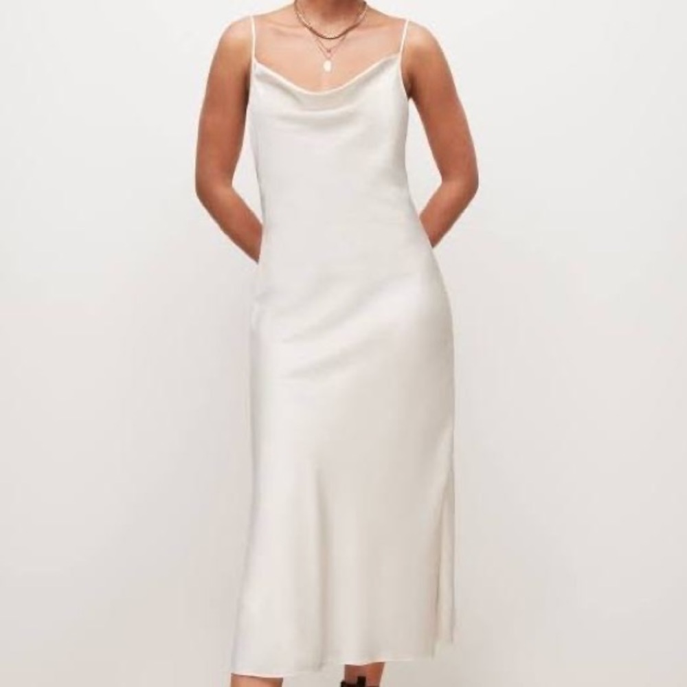 White slip dress